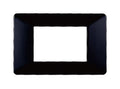 Placca in Plastica Nera Compatibile Vimar Plana - 3 Posti - Ettroit