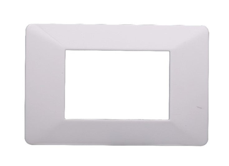 Placca in Plastica Bianca Compatibile Vimar Plana - 3 Posti - Ettroit