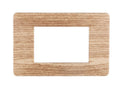 Placca in Plastica Legno Chiaro Compatibile Vimar Plana - 3 Posti - Ettroit