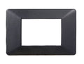 Placca in Plastica Acciaio Scuro Compatibile Vimar Plana - 3 Posti - Ettroit
