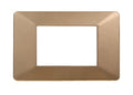 Placca in Plastica Oro Compatibile Vimar Plana - 3 Posti - Ettroit