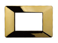 Placca in Plastica Oro Lucido Compatibile Vimar Plana - 3 Posti - Ettroit