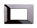 Placca in Plastica Cromato Lucido Compatibile Vimar Plana - 3 Posti - Ettroit