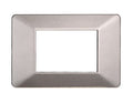 Placca in Plastica Titanio Compatibile Vimar Plana - 3 Posti - Ettroit