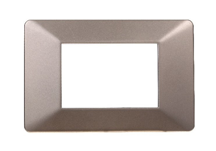 Placca in Plastica Bronzo Compatibile Vimar Plana - 3 Posti - Ettroit