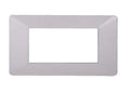 Placca in Plastica Bianca Compatibile Vimar Plana - 4 Posti - Ettroit