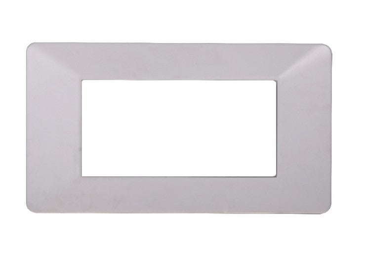 Placca in Plastica Bianca Compatibile Vimar Plana - 4 Posti - Ettroit