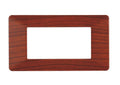 Placca in Plastica Colore Radica Compatibile Vimar Plana - 4 Posti - Ettroit