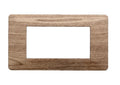 Placca in Plastica Legno Chiaro Compatibile Vimar Plana - 4 Posti - Ettroit