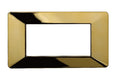 Placca in Plastica Oro Lucido Compatibile Vimar Plana - 4 Posti - Ettroit