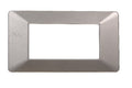 Placca in Plastica Titanio Compatibile Vimar Plana - 4 Posti - Ettroit