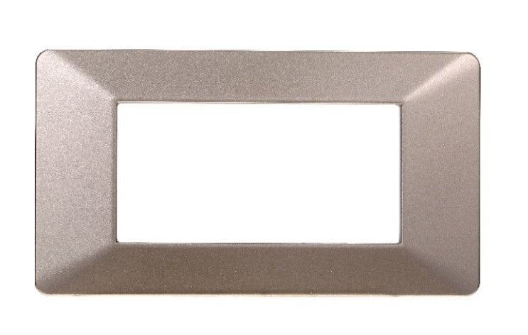 Placca in Plastica Bronzo Compatibile Vimar Plana - 4 Posti - Ettroit