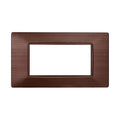Placca in Plastica Bronzo Satinata Compatibile Vimar Plana - 4 Posti - Ettroit