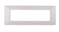 Placca in Plastica Bianca Compatibile Vimar Plana - 7 Posti - Ettroit