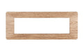 Placca in Plastica Legno Chiaro Compatibile Vimar Plana - 7 Posti - Ettroit