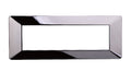 Placca in Plastica Cromato Lucido Compatibile Vimar Plana - 7 Posti - Ettroit