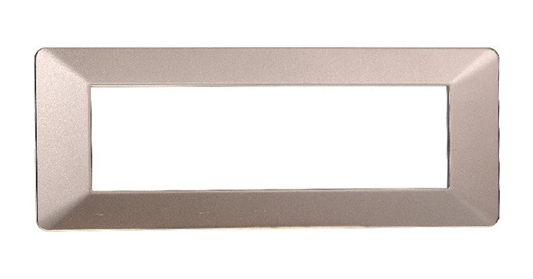 Placca in Plastica Bronzo Compatibile Vimar Plana - 7 Posti - Ettroit