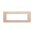 Placca in Vetro Oro Compatibile Vimar Plana - 7 Posti - Ettroit