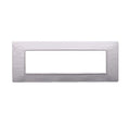 Placca in Plastica Bianca Satinata Compatibile Vimar Plana - 7 Posti - Ettroit