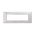 Placca in Plastica Silver Satinata Compatibile Vimar Plana - 7 Posti - Ettroit