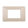 Placca in Plastica Sabbia Compatibile Vimar Plana - 3 Posti - Ettroit