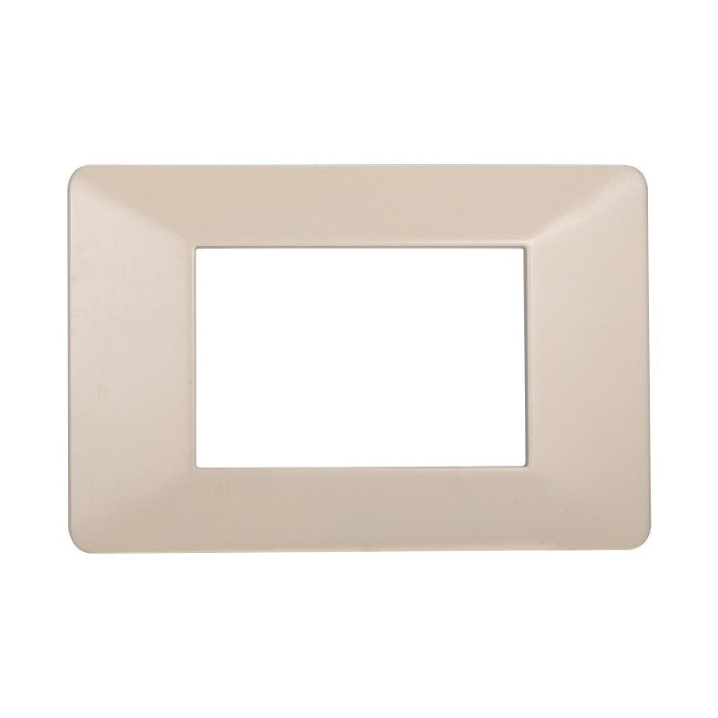 Placca in Plastica Sabbia Compatibile Vimar Plana - 3 Posti - Ettroit