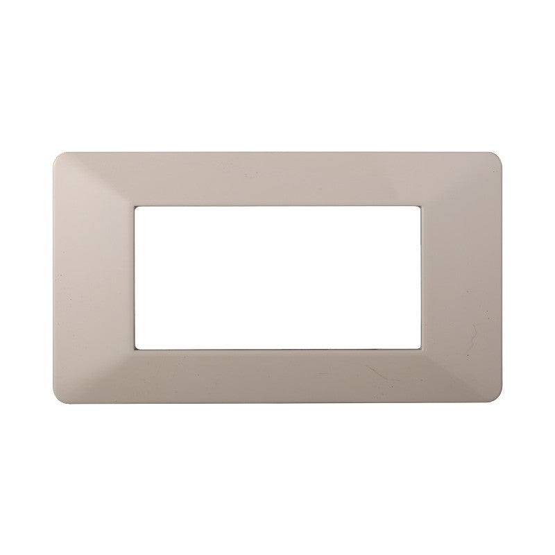 Placca in Plastica Sabbia Compatibile Vimar Plana - 4 Posti - Ettroit