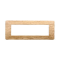 Placca in Plastica Legno Scuro Compatibile Vimar Plana - 7 Posti - Ettroit