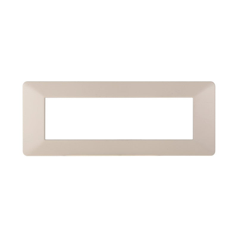 Placca in Plastica Sabbia Compatibile Vimar Plana - 7 Posti - Ettroit