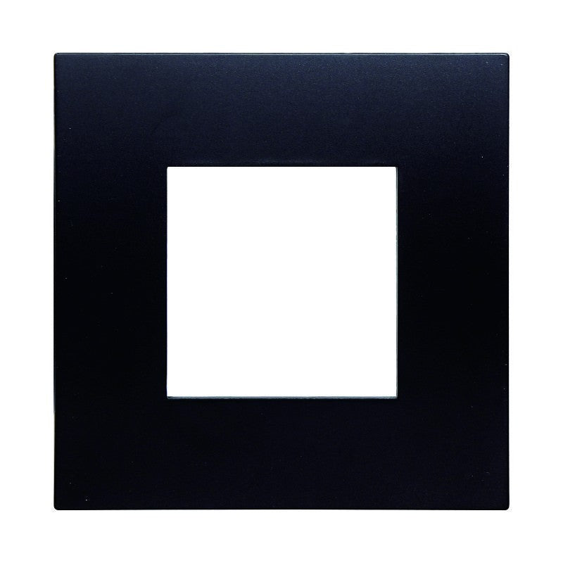 Placca in Plastica Nero Compatibile Vimar Arkè - 2 Posti - Ettroit