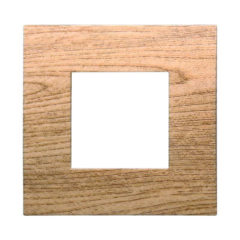 Placca in Plastica Legno Scuro Compatibile Vimar Arkè - 2 Posti - Ettroit