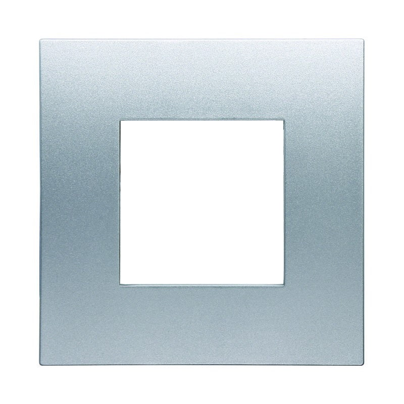 Placca in Plastica Silver Compatibile Vimar Arkè - 2 Posti - Ettroit