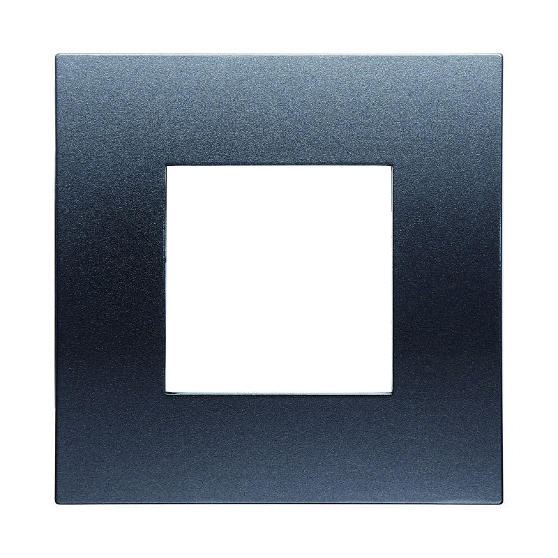 Placca in Plastica Acciaio Scuro Compatibile Vimar Arkè - 2 Posti - Ettroit