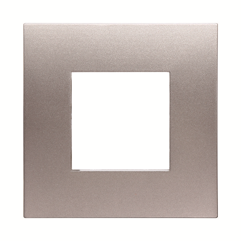 Placca in Plastica Titanio Compatibile Vimar Arkè - 2 Posti - Ettroit