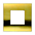 Placca in Plastica Oro Lucido Compatibile Vimar Arkè - 2 Posti - Ettroit