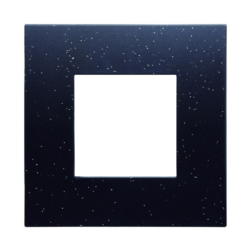 Placca in Plastica Nero Brillante Compatibile Vimar Arkè - 2 Posti - Ettroit