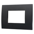 Placca in Plastica Nero Compatibile Vimar Arkè - 3 Posti - Ettroit