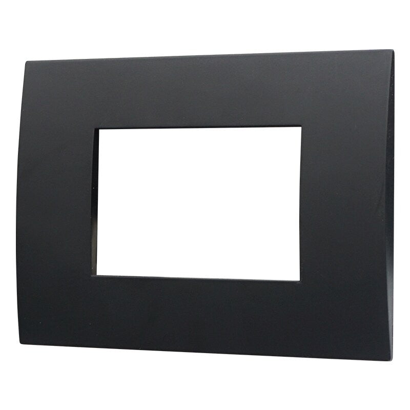 Placca in Plastica Nero Compatibile Vimar Arkè - 3 Posti - Ettroit