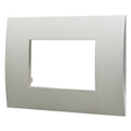 Placca in Plastica Silver Compatibile Vimar Arkè - 3 Posti - Ettroit