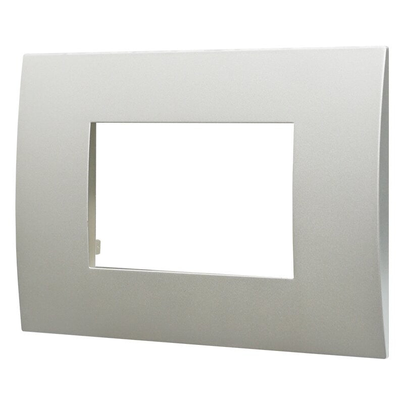 Placca in Plastica Silver Compatibile Vimar Arkè - 3 Posti - Ettroit