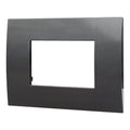 Placca in Plastica Acciaio Scuro Compatibile Vimar Arkè - 3 Posti - Ettroit