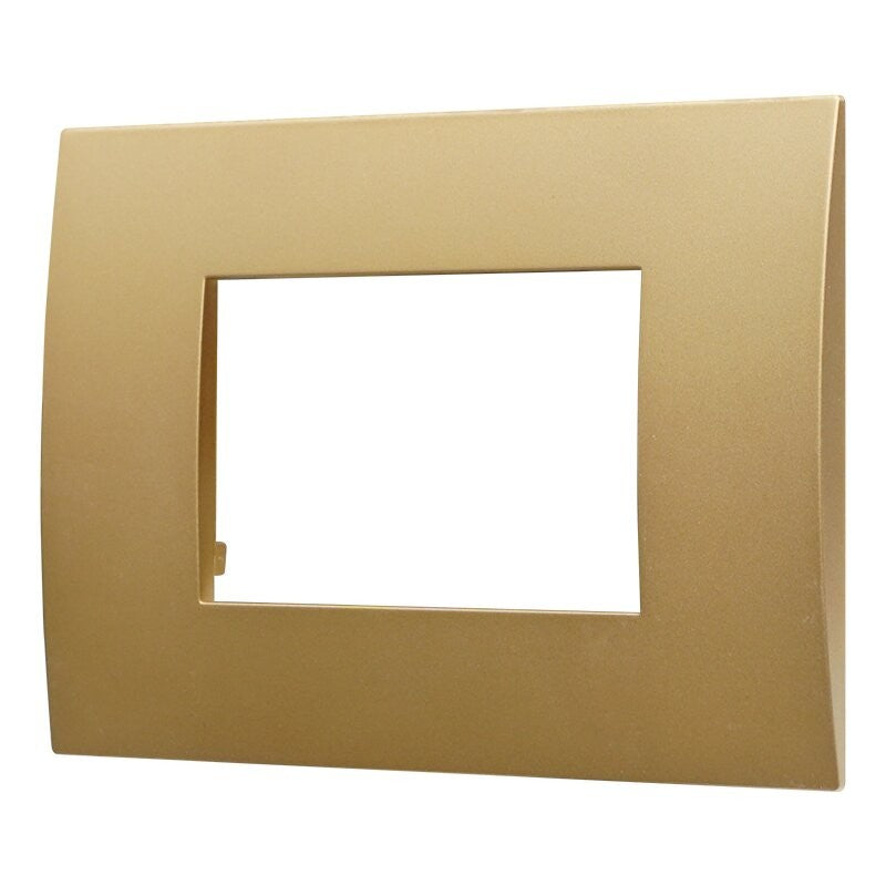 Placca in Plastica Oro Compatibile Vimar Arkè - 3 Posti - Ettroit