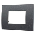 Placca in Plastica Nero Brillante Compatibile Vimar Arkè - 3 Posti - Ettroit