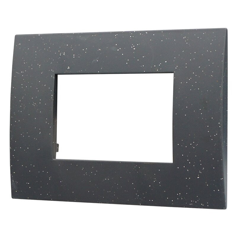 Placca in Plastica Nero Brillante Compatibile Vimar Arkè - 3 Posti - Ettroit