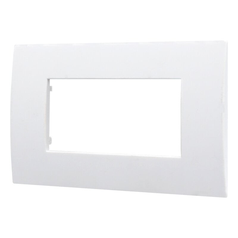 Placca in Plastica Bianca Compatibile Vimar Arkè - 4 Posti - Ettroit