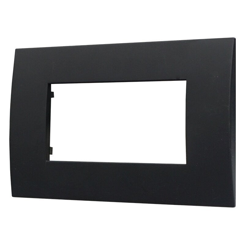 Placca in Plastica Nero Compatibile Vimar Arkè - 4 Posti - Ettroit