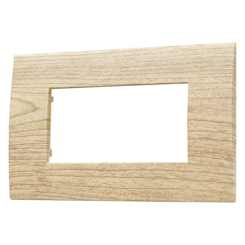 Placca in Plastica Legno Chiaro Compatibile Vimar Arkè - 4 Posti - Ettroit