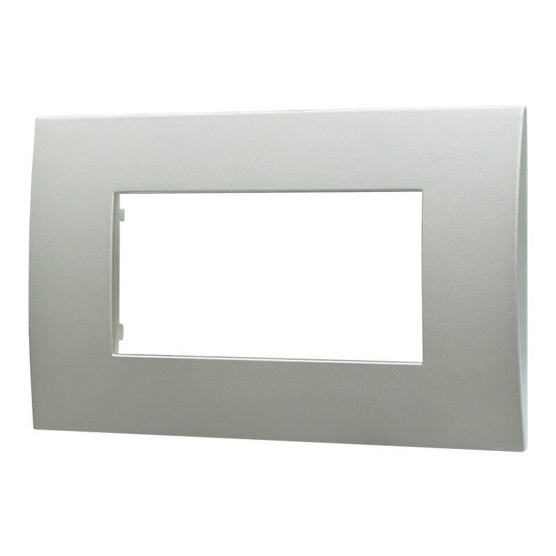 Placca in Plastica Silver Compatibile Vimar Arkè - 4 Posti - Ettroit