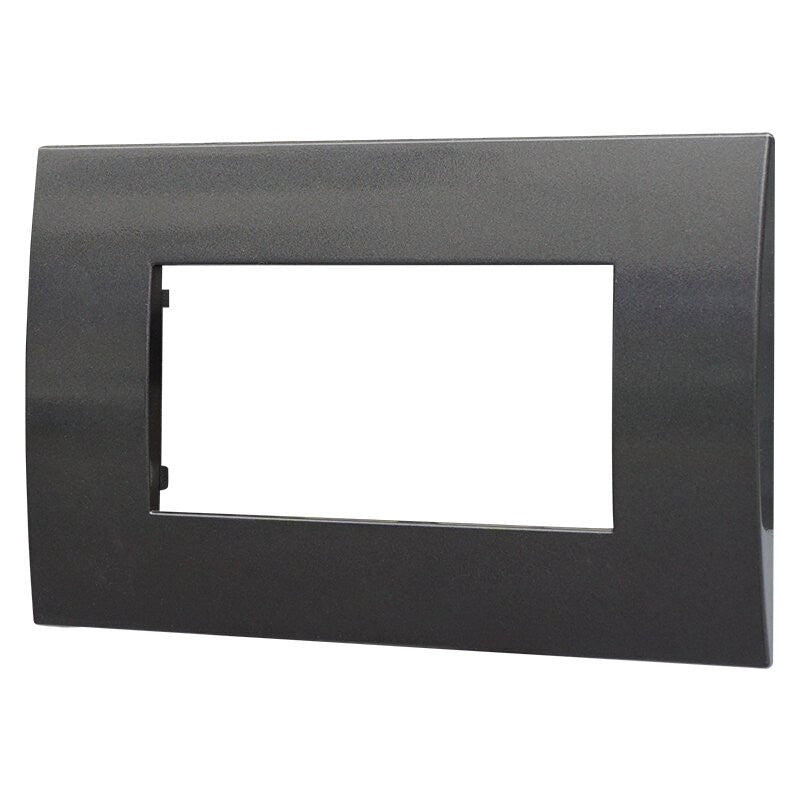 Placca in Plastica Acciaio Scuro Compatibile Vimar Arkè - 4 Posti - Ettroit