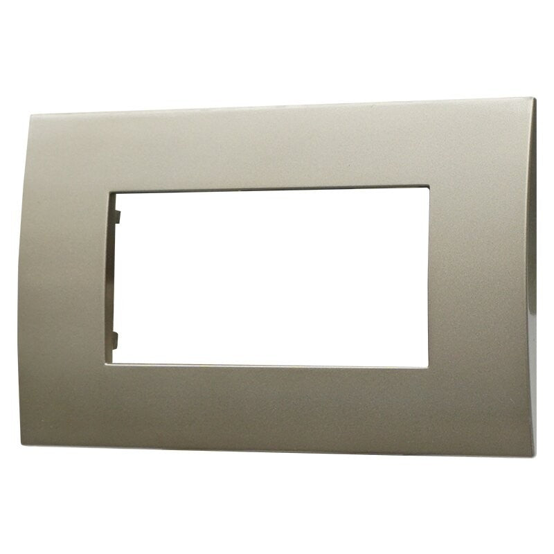Placca in Plastica Bronzo Compatibile Vimar Arkè - 4 Posti - Ettroit